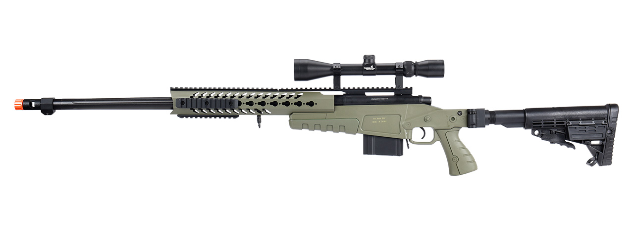 WellFire MB4418-1 Bolt Action Airsoft Sniper Rifle w/ Scope (OD GREEN) - Click Image to Close