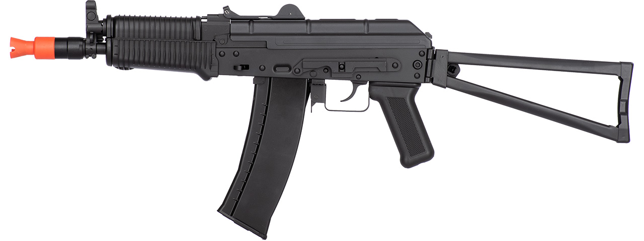 WellFire AK74U Gas Blowback GBB Airsoft Rifle (BLACK) - Click Image to Close