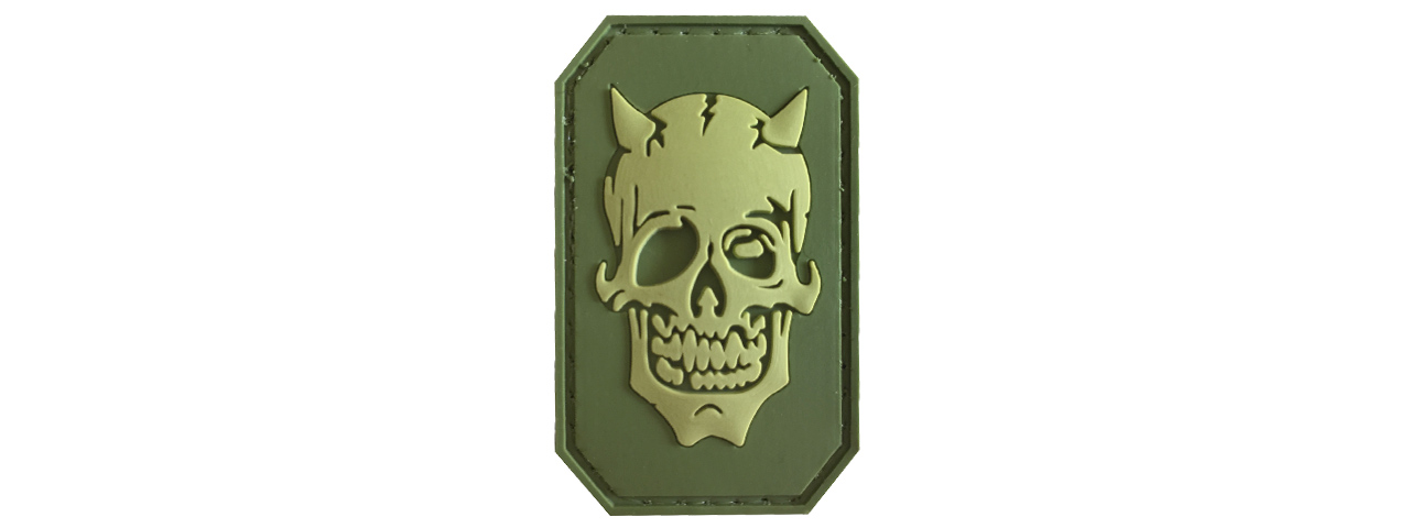 G-Force Zombie Devil PVC Morale Patch (OLIVE GREEN) - Click Image to Close