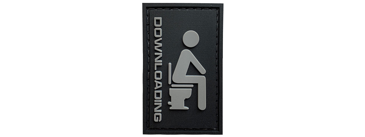 G-Force Downloading Toilet PVC Morale Patch (BLACK) - Click Image to Close