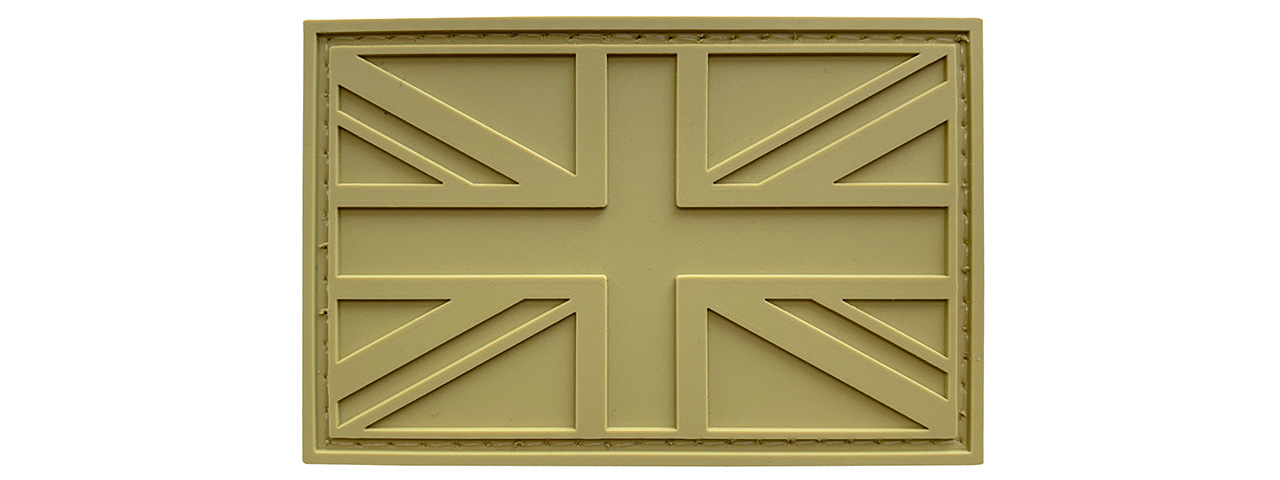 G-Force United Kingdom Flag PVC Morale Patch (TAN) - Click Image to Close