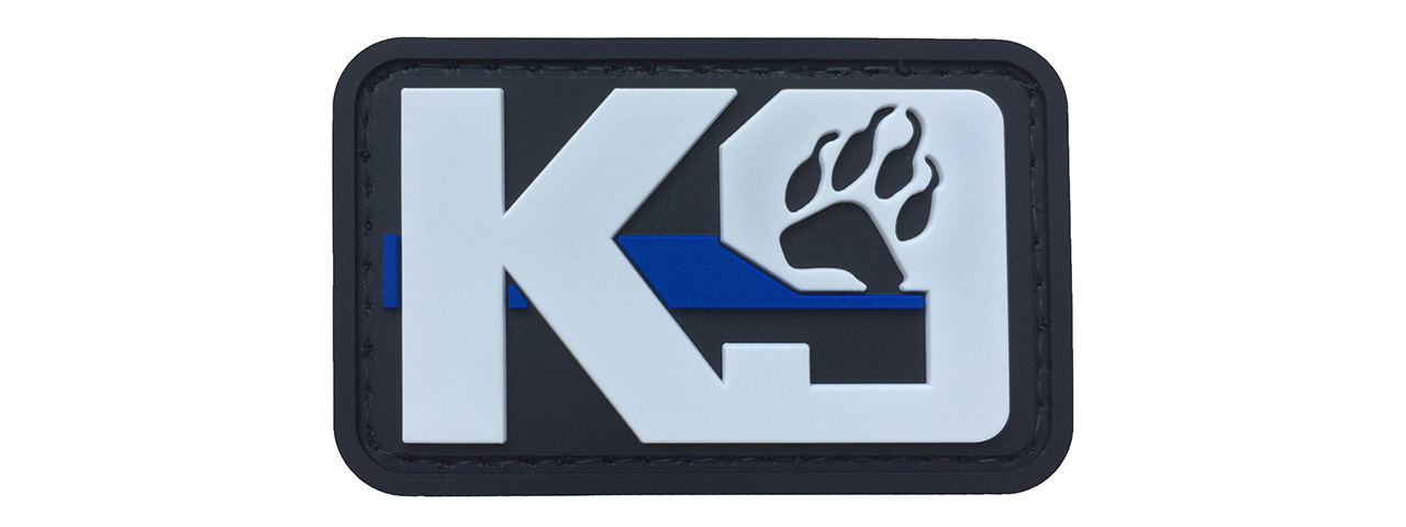 G-Force K9 Dog Paw PVC Morale Patch (BLACK / WHITE) - Click Image to Close