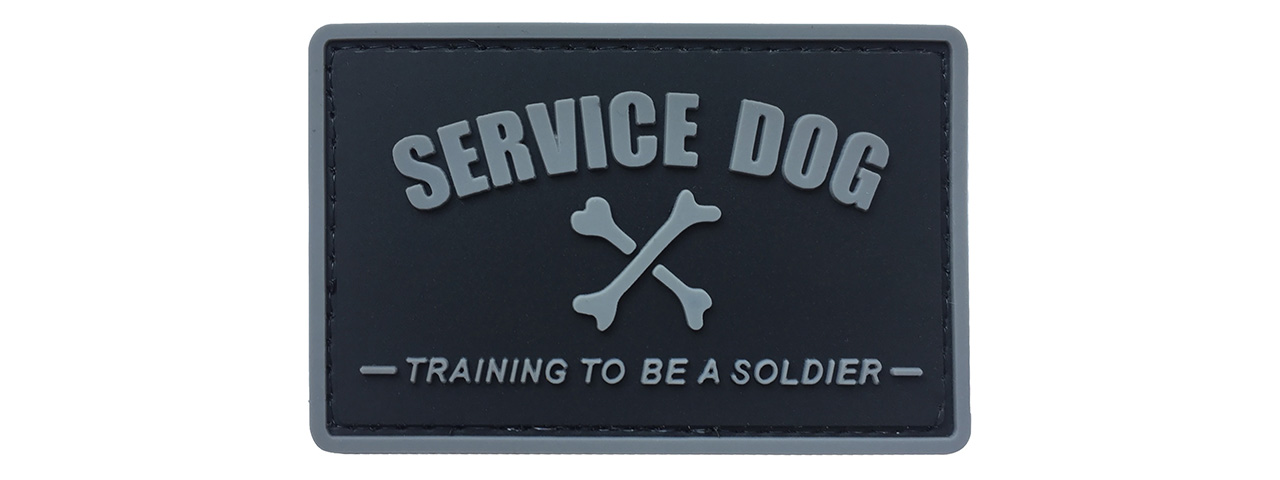 G-Force Service Dog Training to Be a Soldier PVC Morale Patch (BLACK) - Click Image to Close
