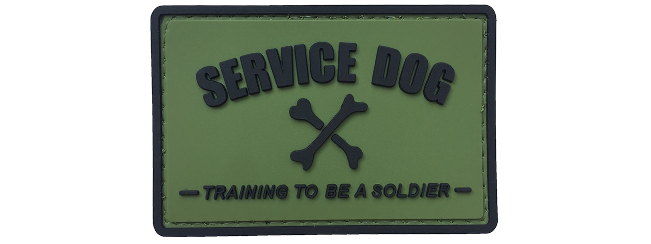 G-Force Service Dog Training to Be a Soldier PVC Morale Patch (OLIVE GREEN) - Click Image to Close