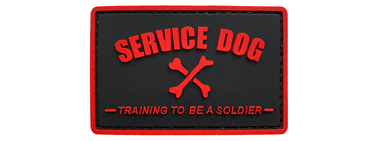G-Force Service Dog Training to Be a Soldier PVC Morale Patch (RED) - Click Image to Close