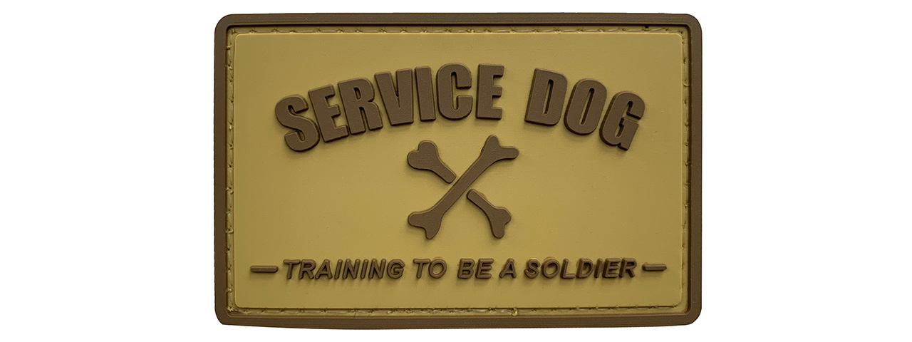 G-Force Service Dog Training to Be a Soldier PVC Morale Patch (TAN) - Click Image to Close