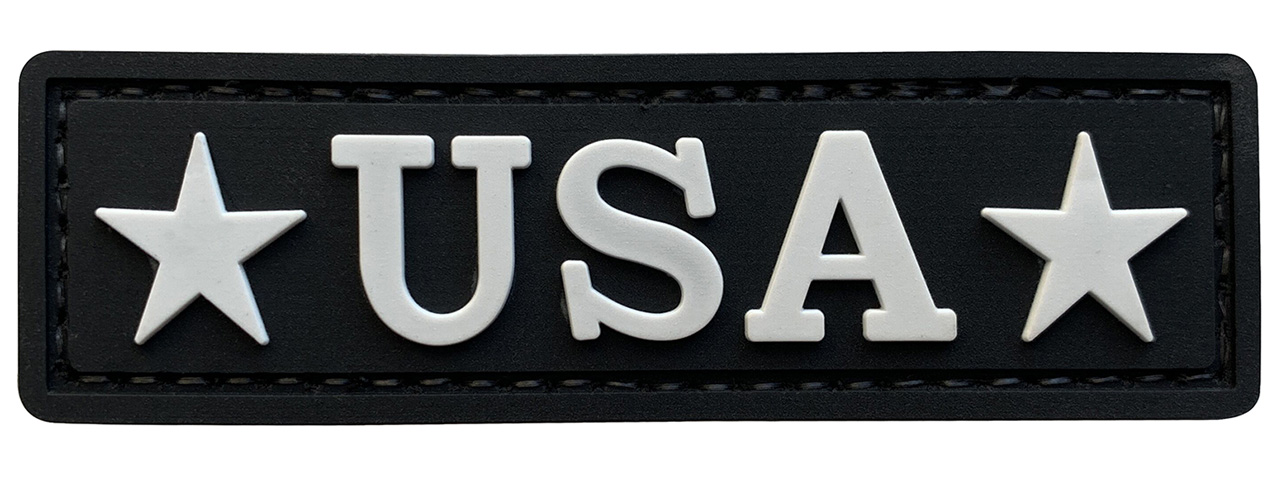 G-Force USA PVC Morale Patch (BLACK / WHITE) - Click Image to Close