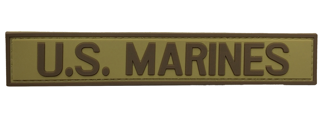 G-Force U.S. Marines PVC Morale Patch (TAN/BROWN) - Click Image to Close