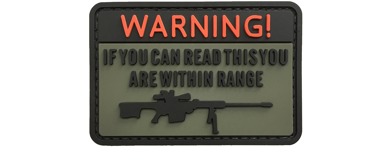 G-Force Warning If You Can Read This You're Within Range PVC Morale Patch (OD) - Click Image to Close