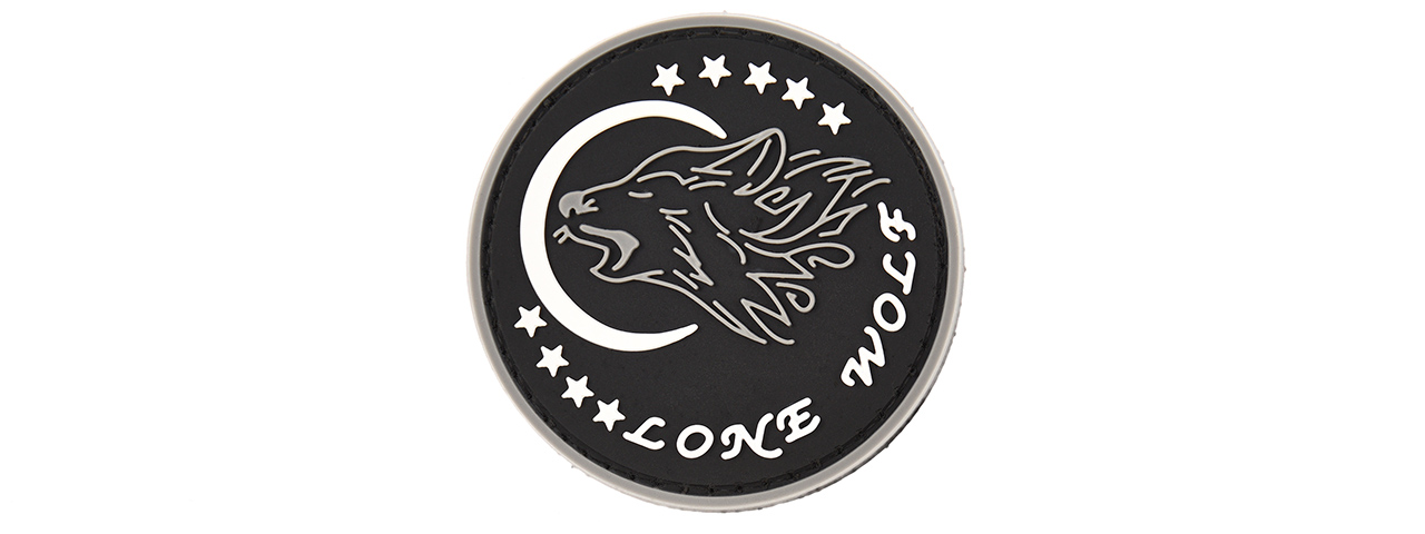 G-Force Lone Wolf PVC Morale Patch (BLACK) - Click Image to Close