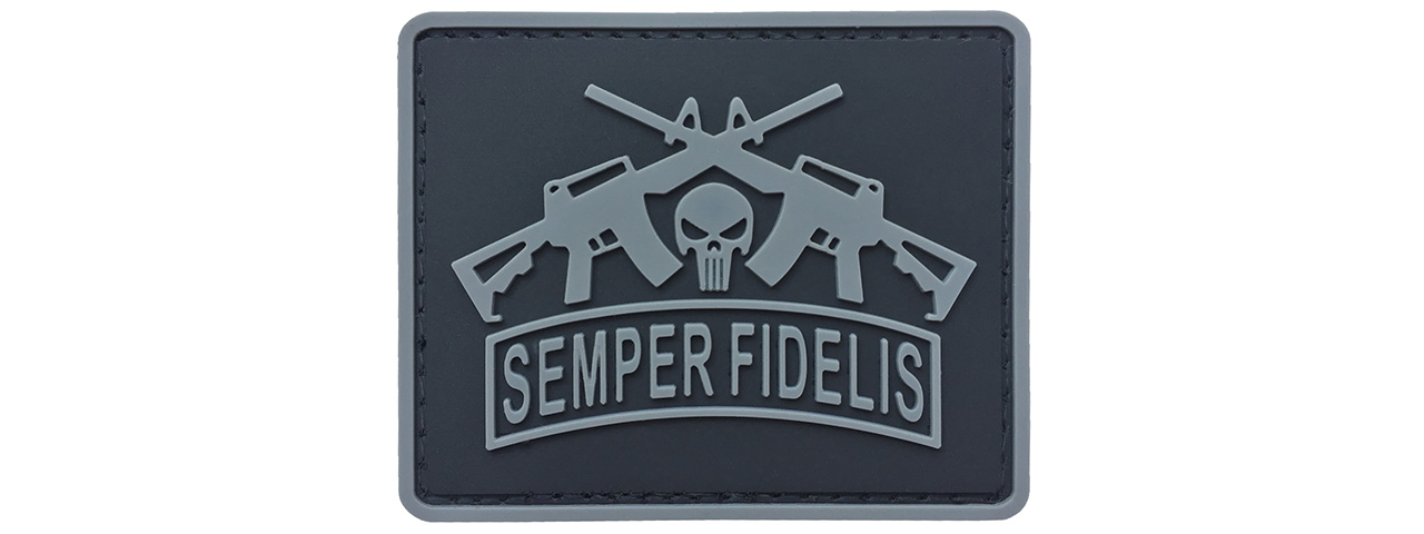 G-Force Semper Fidelis PVC Morale Patch (GRAY) - Click Image to Close