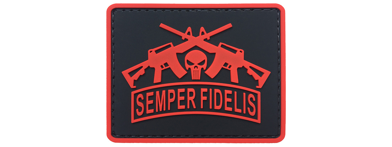 G-Force Semper Fidelis PVC Morale Patch (RED) - Click Image to Close