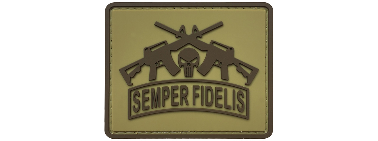 G-Force Semper Fidelis PVC Morale Patch (TAN) - Click Image to Close