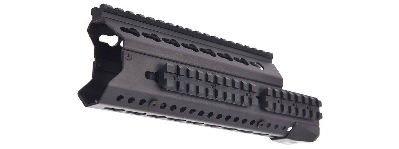 LCT Airsoft 9.5 Inch AK KeyMod Handguard Rail (BLACK) - Click Image to Close