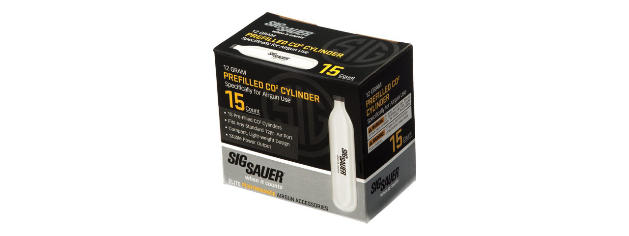 Sig Sauer 12g CO2 Cartridges [15 PACK] - Click Image to Close