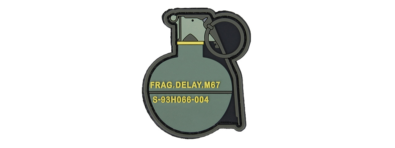 G-Force M67 Grenade PVC Morale Patch (GREEN) - Click Image to Close