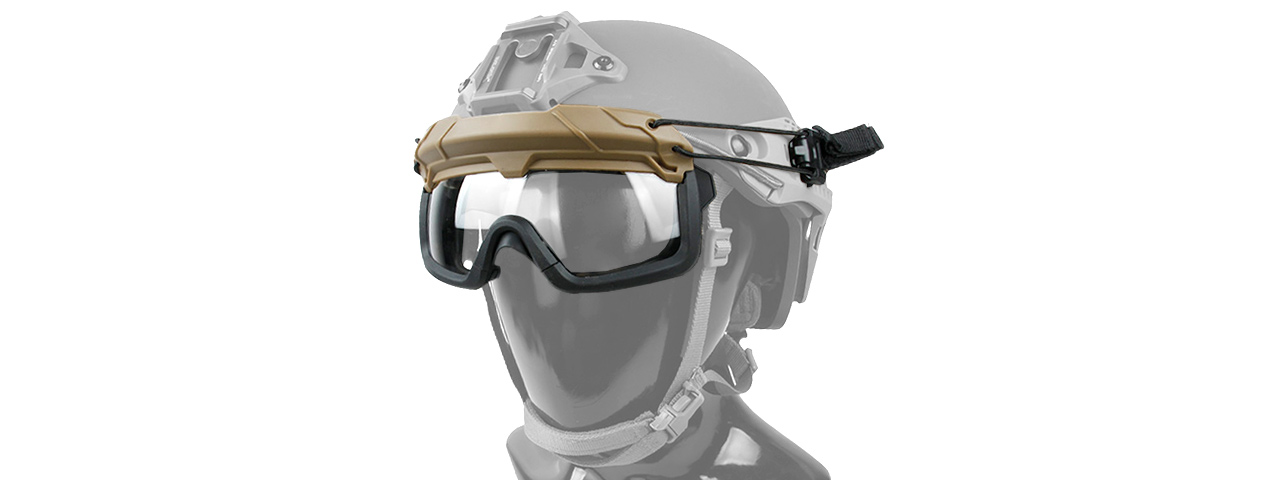 Quick-Detach Airsoft Goggles for BUMP Type Helmets (Coyote Brown) - Click Image to Close