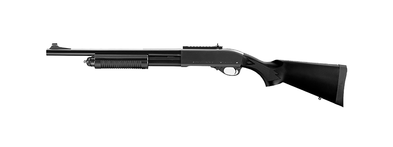 Tokyo Marui M870 Gas Powered Pump Action Shotgun (Color: Black) - Click Image to Close