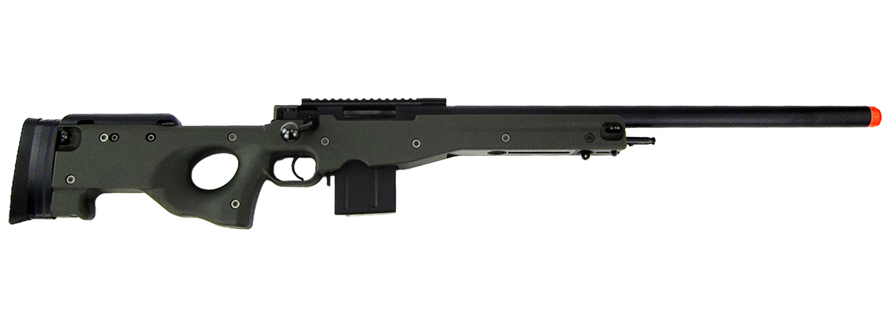 Tokyo Marui L96 AWS Bolt Action Airsoft Sniper Rifle w/ Bull Barrel (OLIVE DRAB) - Click Image to Close