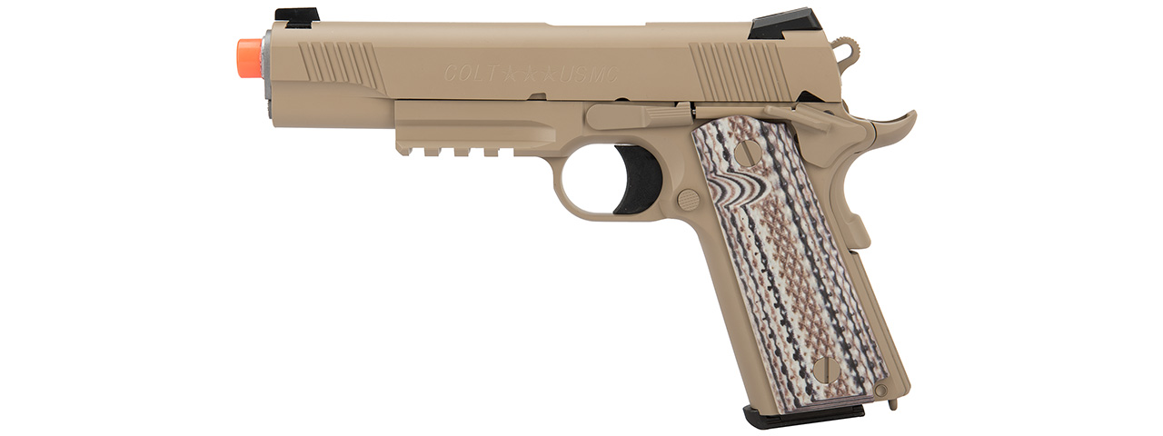 Tokyo Marui M45 "Desert Sand" Gas Blowback Airsoft Pistol (TAN) - Click Image to Close