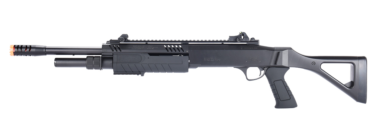 FABARM STF/12 Long Barrel Shotgun w/ Fixed Stock (BLACK) - Click Image to Close