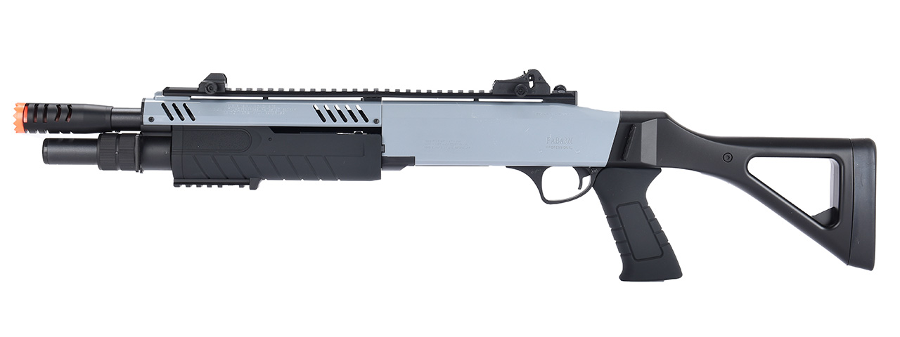 FABARM STF/12 Short Barrel Shotgun w/ Fixed Stock (GREY + BLACK) - Click Image to Close