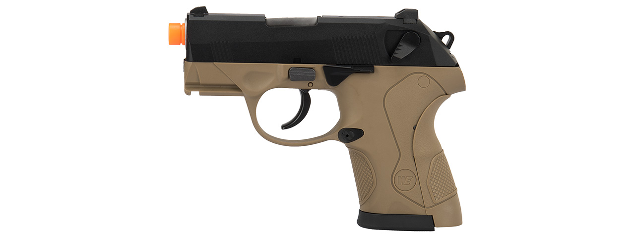 WE Tech Bulldog Compact Full Metal Gas Blowback Airsoft Pistol (TAN) - Click Image to Close