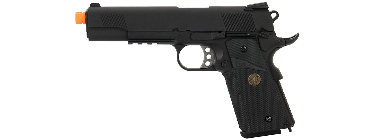 WE Tech 1911 Full Metal MEU Airsoft Gas Blowback Pistol (BLACK) - Click Image to Close