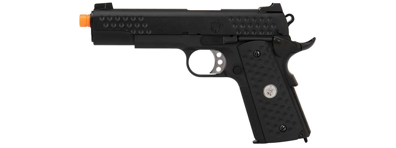 WE Tech Full Metal Knighthawk 1911 Gas Blowback Airsoft Pistol (BLACK) - Click Image to Close