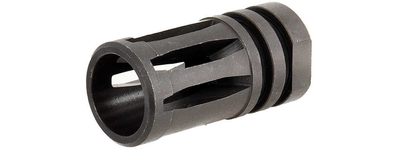 WE Tech M4 / M16 Airsoft Bird Cage Metal Flash Hider (BLACK) - Click Image to Close