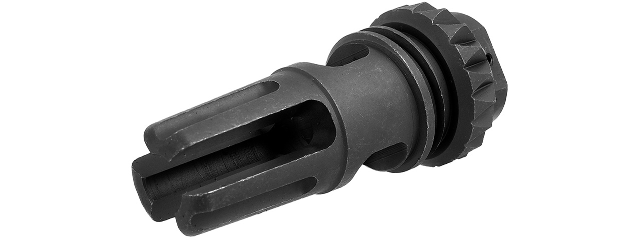 WE Tech MSK Three Prong Airsoft Metal Flash Hider (BLACK) - Click Image to Close