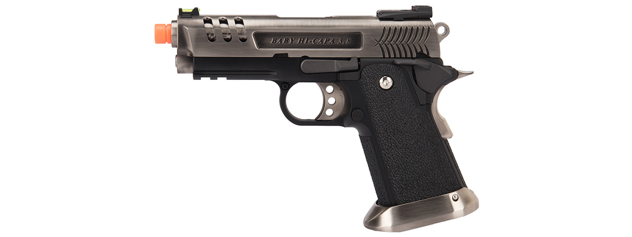 WE Tech 3.8 Hi-Capa Deinonychus Gas Blowback Airsoft Pistol (SILVER) - Click Image to Close