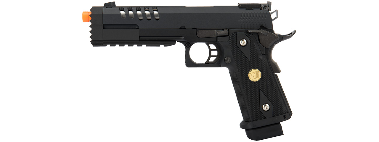 WE Tech 1911 Hi-Capa Custom "Hyper Strike" Gas Blowback Airsoft Pistol (BLACK) - Click Image to Close