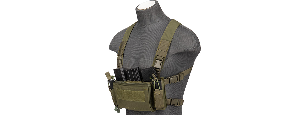 WST MULTIFUNCTIONAL TACTICAL CHEST RIG (OD) - Click Image to Close