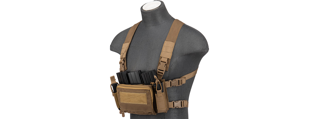 WST MULTIFUNCTIONAL TACTICAL CHEST RIG (Tan) - Click Image to Close