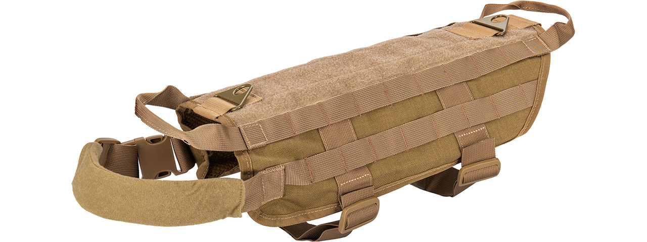 Tactical Training Molle Dog Harness (Tan), Med - Click Image to Close