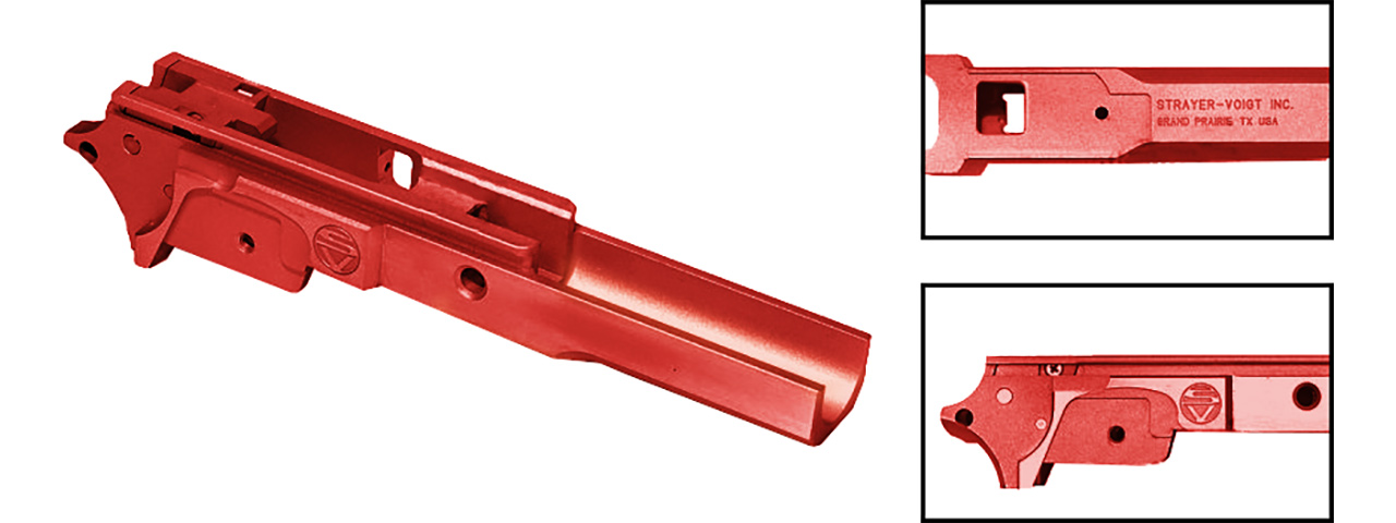 Airsoft Master S-Style 3.9 Aluminum Advance Frame (Red) - Click Image to Close