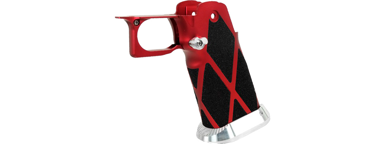 Airsoft Masterpiece Aluminum Grip for Hi-Capa Type 12 SV Diamond Skater (Red) - Click Image to Close