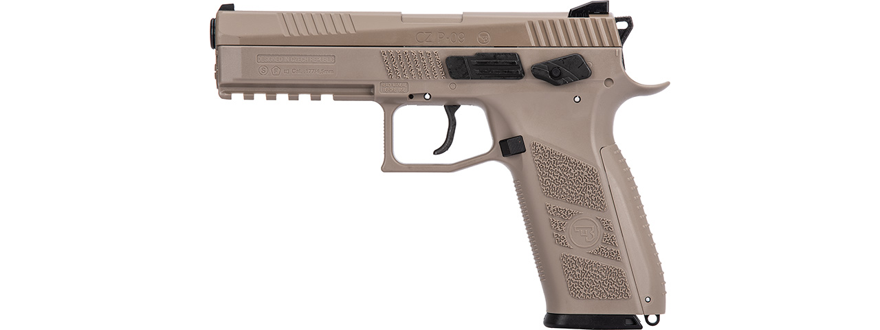 ASG CZ P-09 Duty .177 Cal CO2 Airgun Pistol (FDE) - Click Image to Close