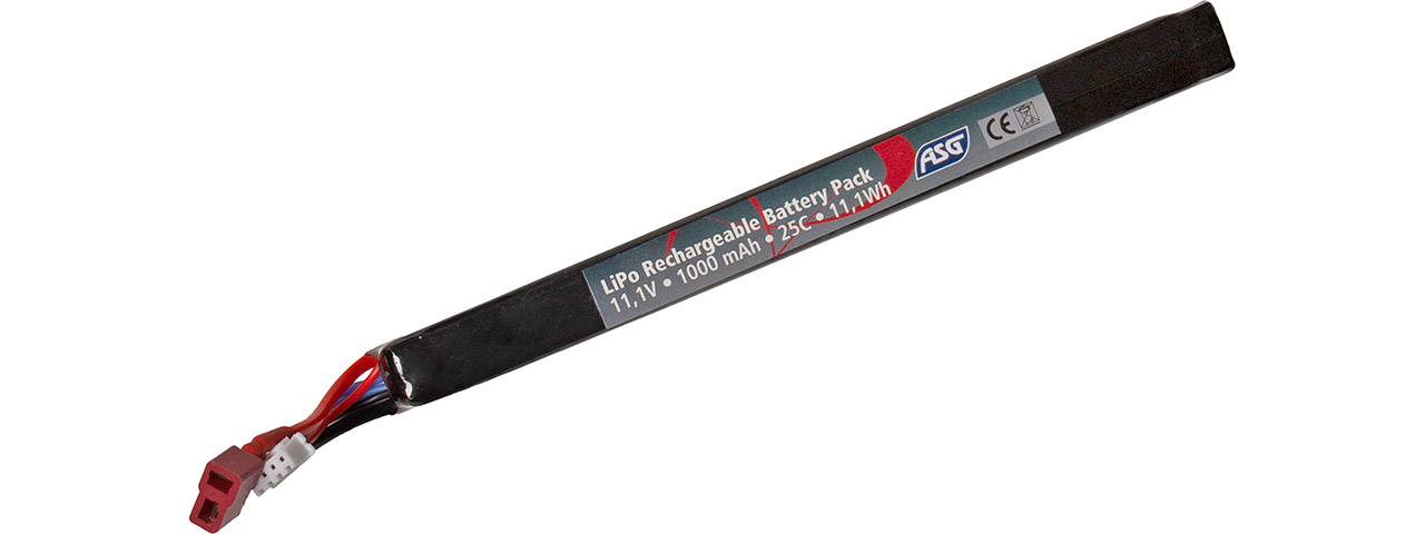 ASG 11.1V 1000mAh 25C LiPo Battery, T-plug - Click Image to Close