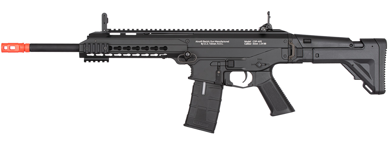 ICS CXP-APE Keymod ACR Style Metal Carbine Electric Blowback AEG Airsoft Rifle (Black) - Click Image to Close