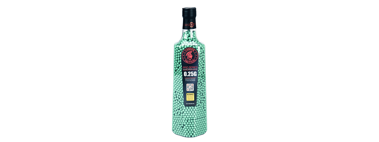 Lancer Tactical 5100 Round 0.25g Seamless Airsoft BBs (Color: Green) - Click Image to Close