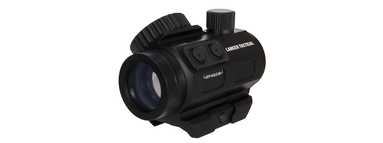 Lancer Tactical Green & Red Dot Sight w/ Side Button (Black) - Click Image to Close