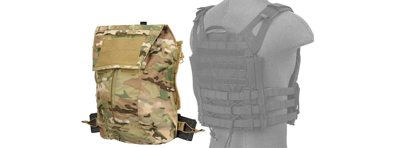 WoSport Tactical Vest 2.0 Accessory Backpack Attachment (Camo) - Click Image to Close