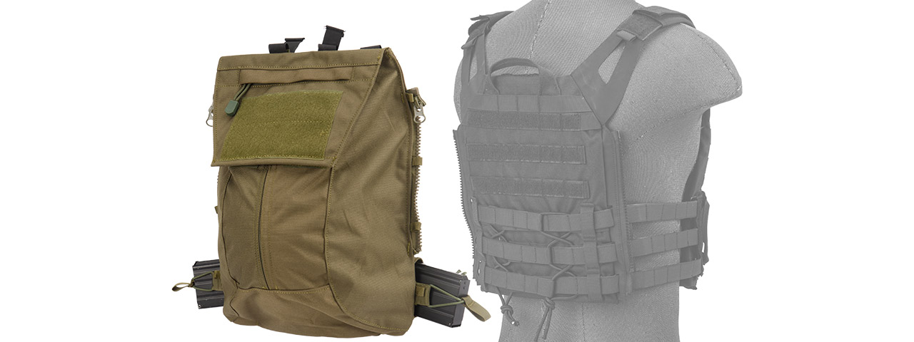 G-Force Tactical Vest 2.0 Accessory Backpack Attachment (OD Green) - Click Image to Close