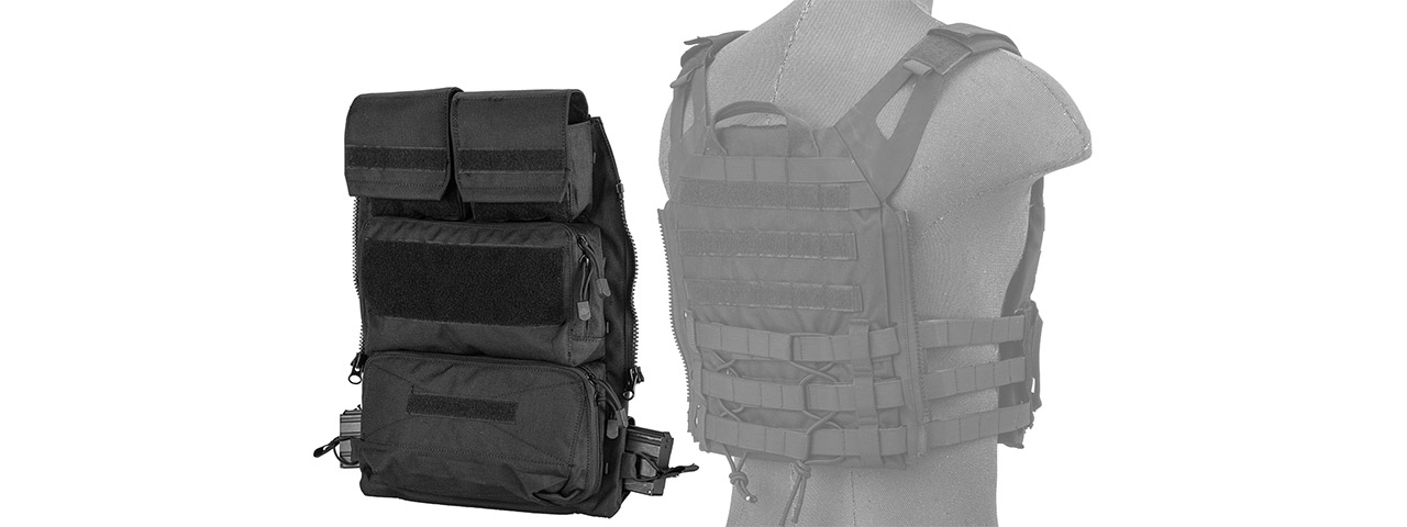 WST Tactical Vest 2.0 Accessory Pouches Backpack Attachment II (Black) - Click Image to Close