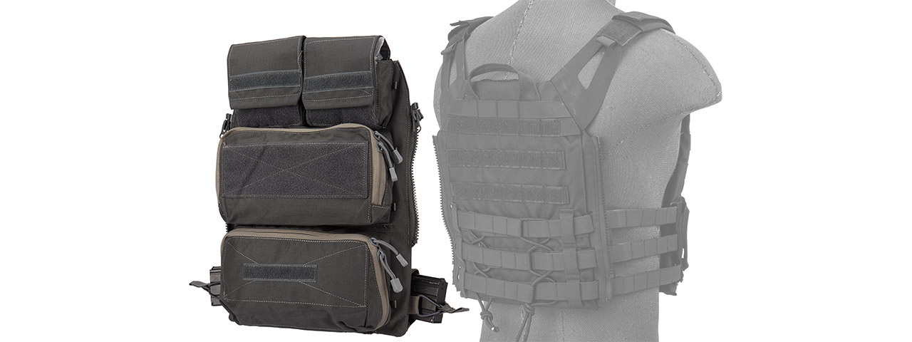 WST Tactical Vest 2.0 Accessory Pouches Backpack Attachment II, Gray - Click Image to Close