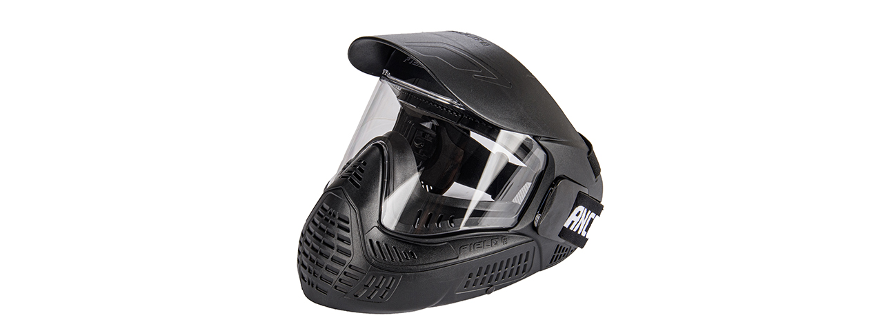 Lancer Tactical Full Face Airsoft Mask with Visor (Color: Black) - Click Image to Close