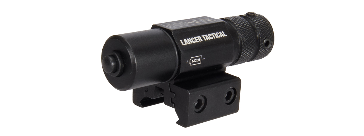 Lancer Tactical Green Laser w/ 20mm Standard Rail Mount (Black) - Click Image to Close
