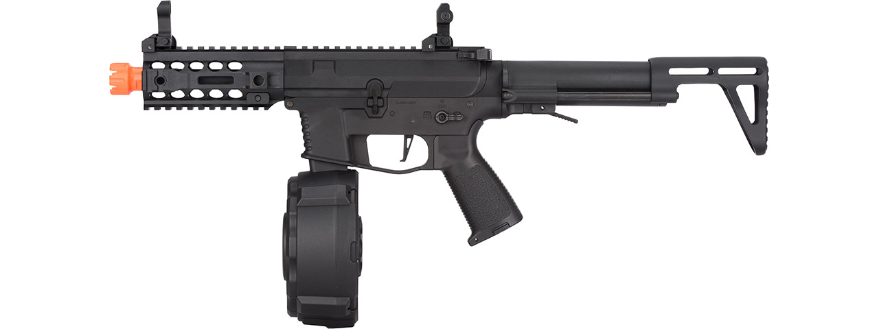 Classic Army ECS PX-9 AEG SMG w/ Drum Magazine (Black) - Click Image to Close